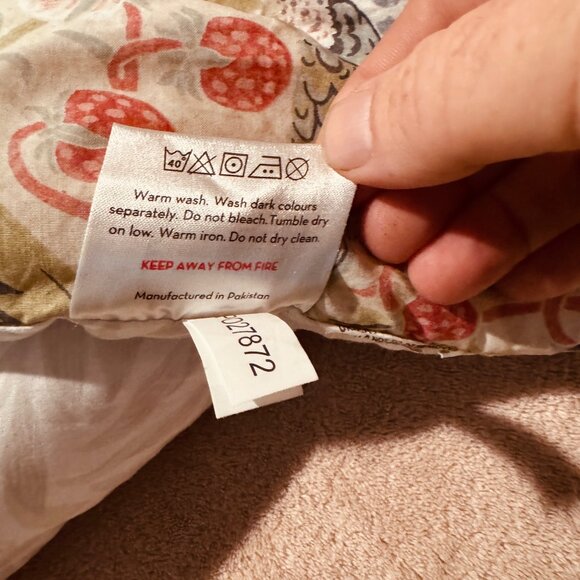 William Morris At Home Cotton Polyester Floral & Bird Pattern comforter Blanket - Picture 7 of 10